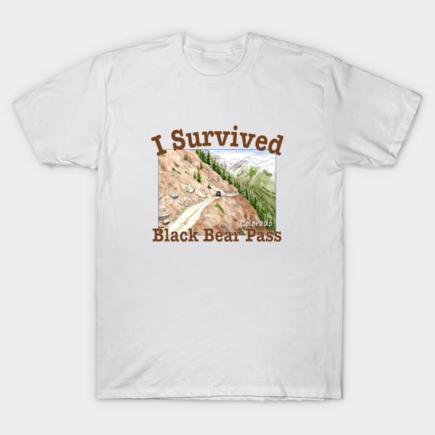 I Survived Black Bear Pass, Colorado T-Shirt by MMcBuck